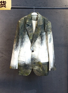 【现货】MS西装套装女设计感小众炸街西服acnee秀款风景油画西装