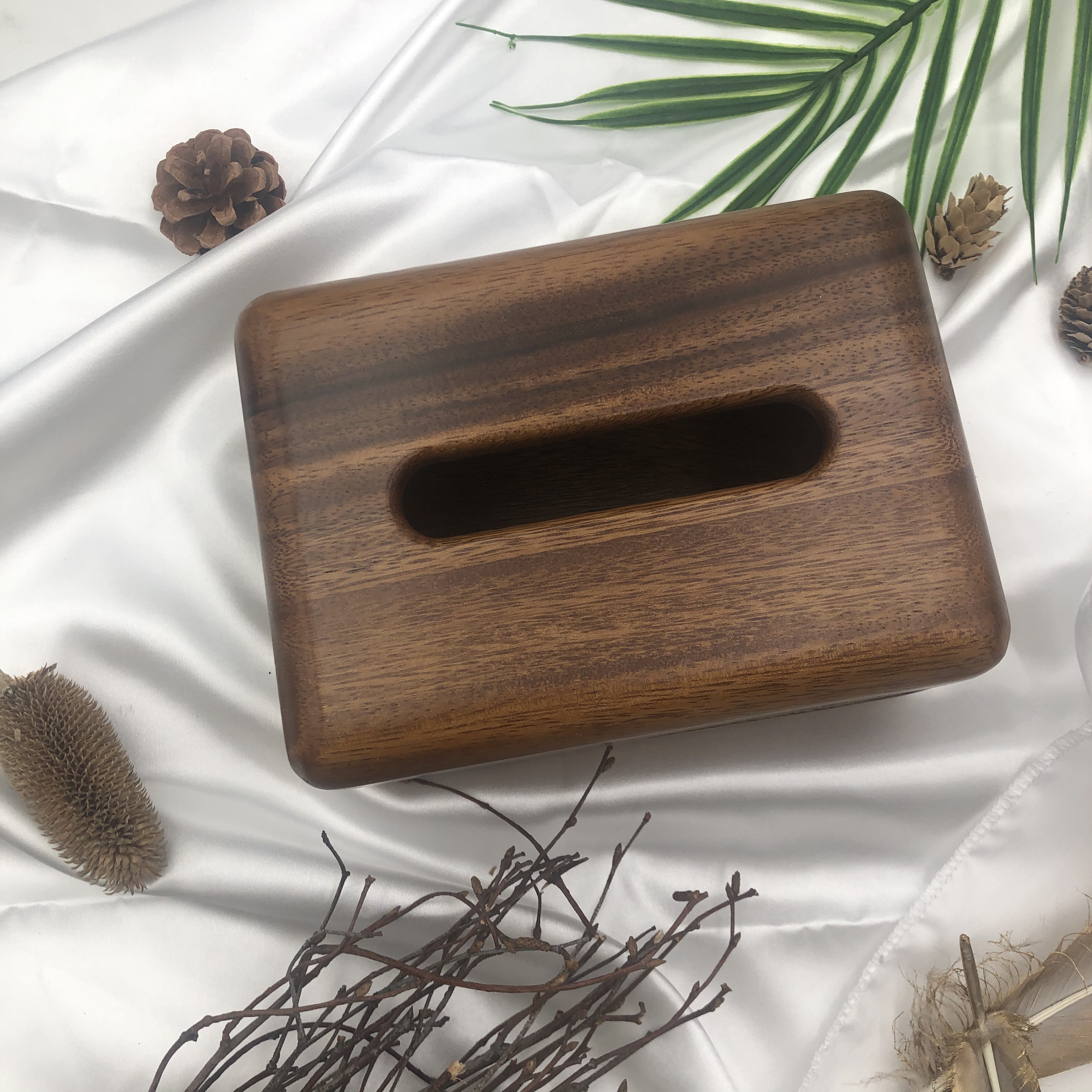 整木实木家用客厅新中式纸巾盒