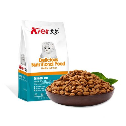 艾尔猫粮500g*3包5包深海鱼牛肉鲑鱼升级品全价全期成幼猫通用粮
