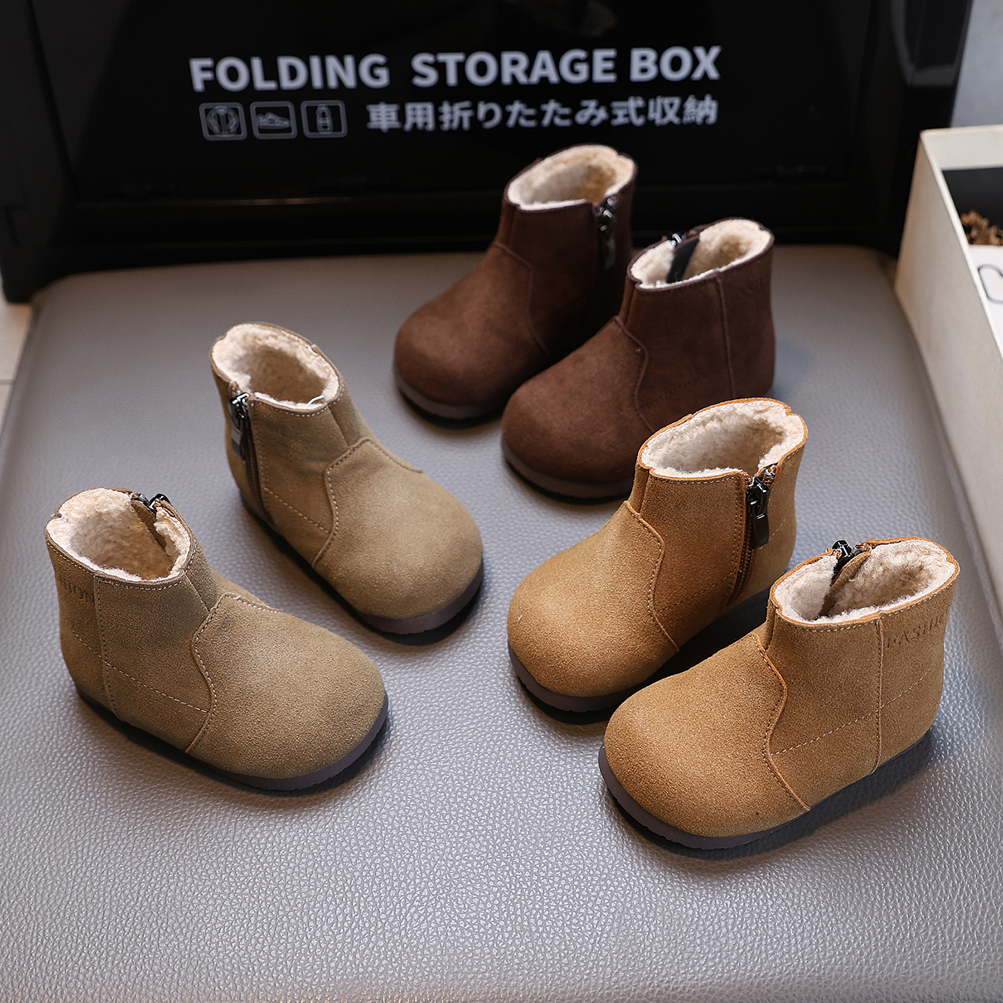 女童宝宝真皮棉靴子软底加绒二棉公主靴男童短靴婴幼儿勃肯皮鞋冬