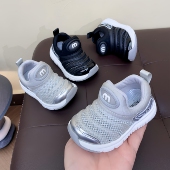 幼儿软底透气学步机能鞋 3岁5 男女童毛毛虫运动鞋 宝宝春夏单网鞋