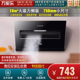 280 CXW AL031小尺寸AJ1大吸力公寓租房侧吸油烟机 万家乐 Macro