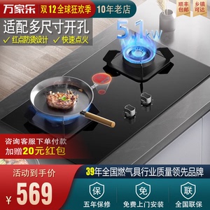 Macro/万家乐 AC5双灶猛火宽幅控火红点防烫全进风燃气灶