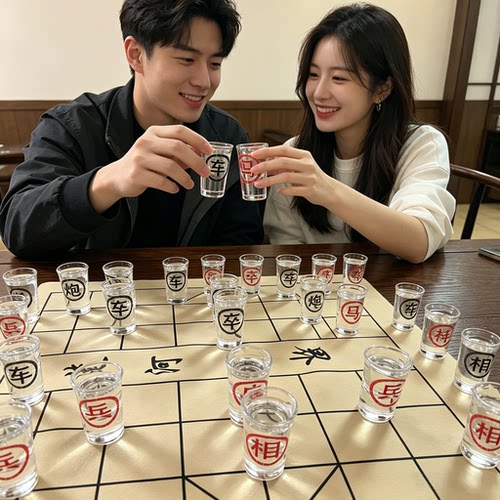 创意中国象棋玻璃白酒杯15ml