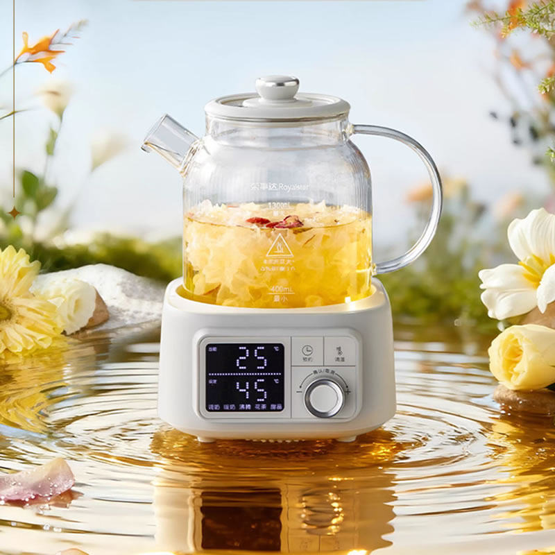 荣事达全玻璃养生壶家用办公室多功能煮茶器电热水壶72小时保温