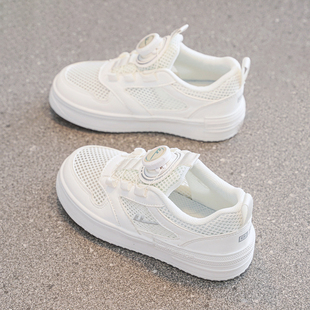 回力儿童小白鞋男童夏季2026新款运动鞋单网面白色幼儿园女童板鞋