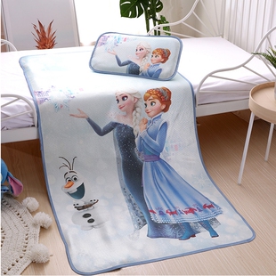 儿童凉席夏季 婴儿床可用宝宝冰丝凉垫幼儿园专用冰豆豆卡通午睡席