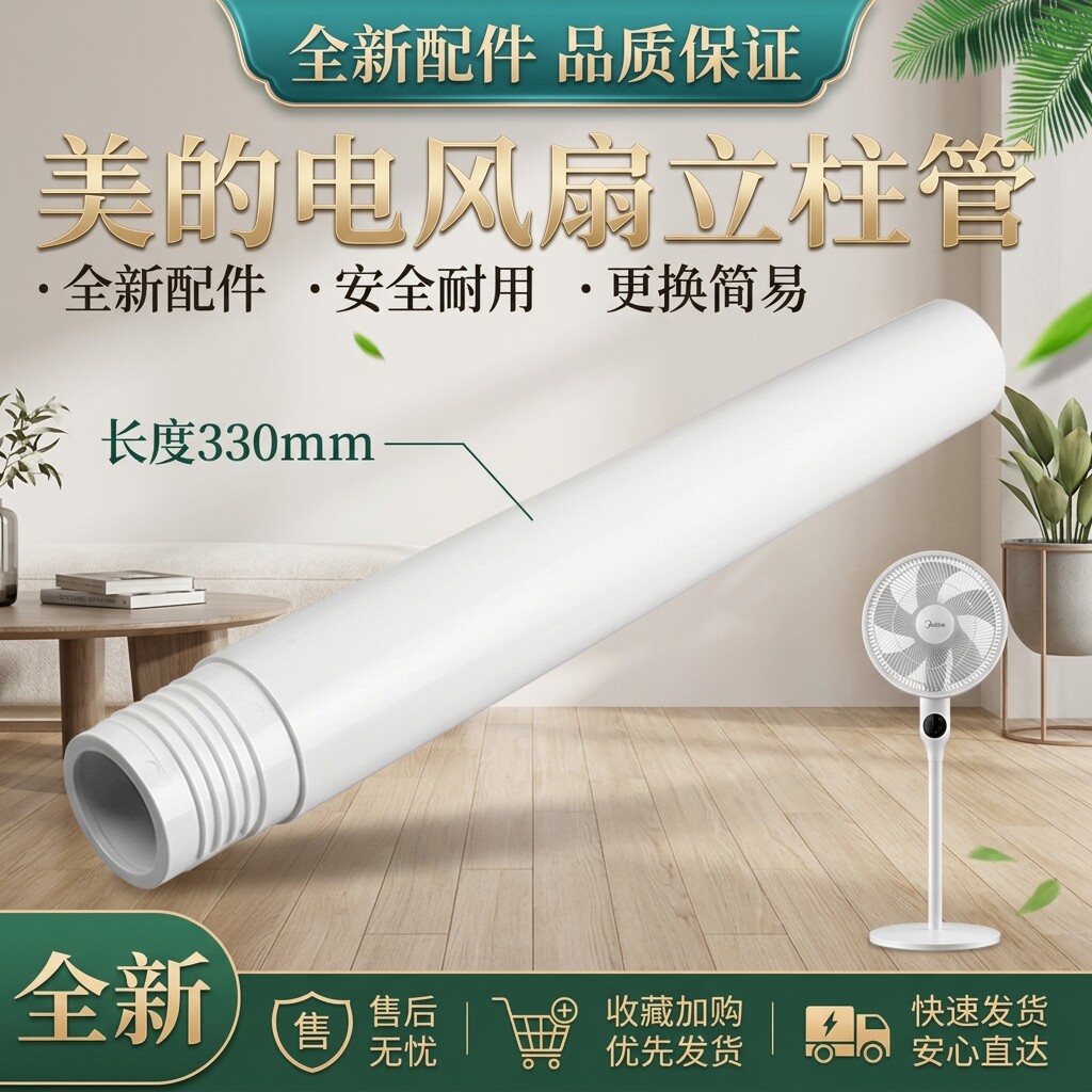 电风扇配件下立柱管立杆全新白色图片