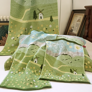 此生只做你一个人的星辰大海 3层纯棉纱布色织提花毛巾