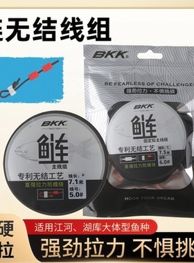 BKK新品鲢鳙成品主线组金刚圈无结大物鱼线主线线组成品鲢鳙钓组
