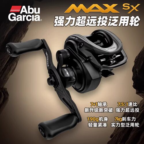 26款阿布P6水滴轮MAXSX远投防炸线路亚轮泛用打黑8轴ABU GARCIA