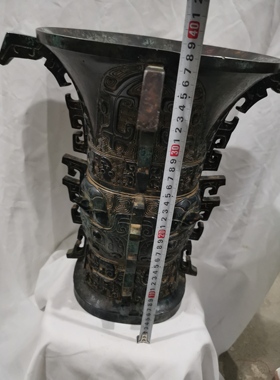 精品何尊原大中国尊仿古青铜器工艺家居办公桌博古架装饰收藏摆件