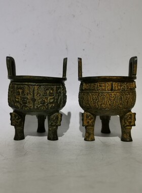 兽面纹圆鼎大克鼎世纪宝鼎小圆鼎仿古青铜器工艺摆件收藏洛阳英爵