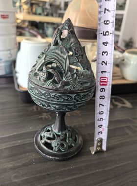 16cm高仿青铜锌合金材质精工博山炉婚庆工艺礼品家居装饰收藏摆件