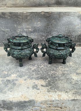 炼化混元珠鼎仿古青铜器工艺礼品收藏装饰摆件洛阳英爵烟云涧柏成