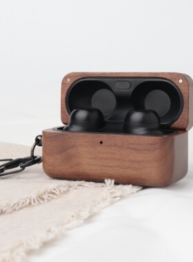 适用于Panasonic/松下AZ100/AZ80实木保护套Technics无线耳机胡桃木质全包创意个性保护壳男