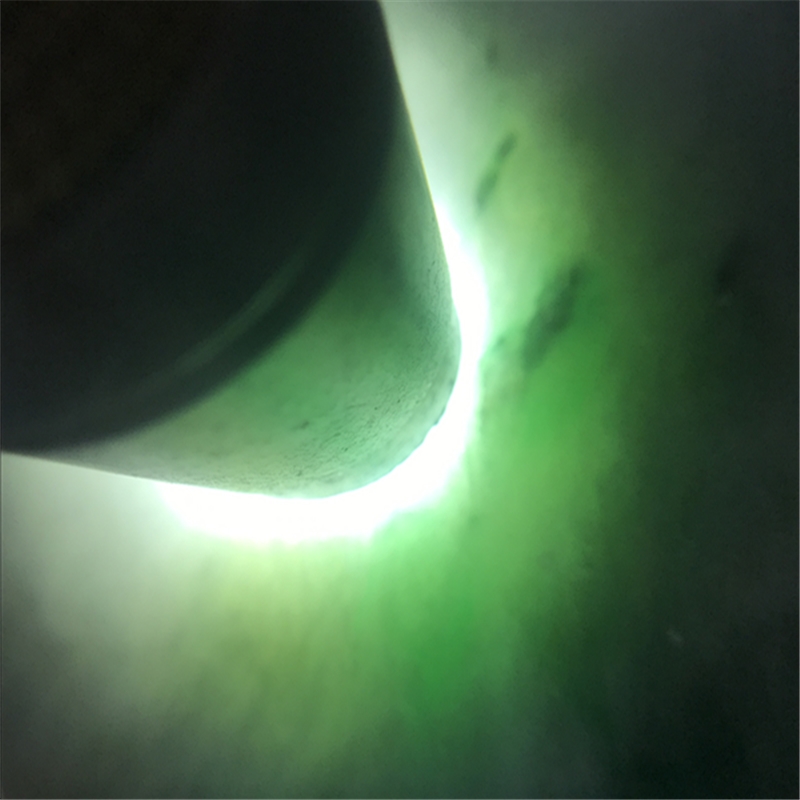 缅甸玉石天然翡翠原石毛料手镯料 老坑莫湾基切口半明料 飘色花