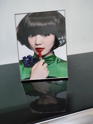 铝合金相框水晶版画摆台 婚纱照情侣个性放大拉米娜木版画