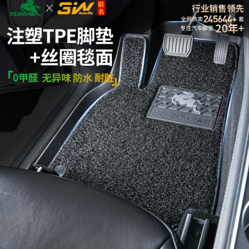 双层全注塑TPE脚垫全包围免拆