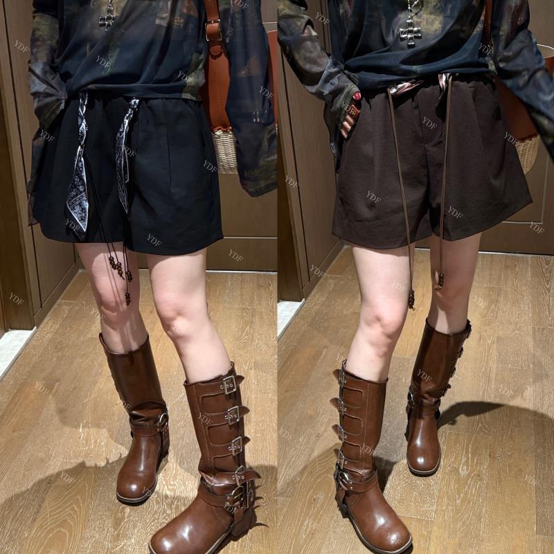 YDFSTUDIO小众【百搭公式】欧货高品早秋重工设计感显瘦时尚短裤