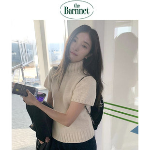 韩国正品The Barnnet 韩代八奶新款气质短袖毛衣针织衫上衣女