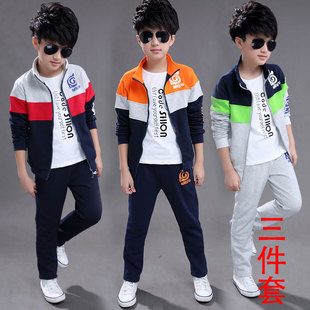 男童5春装6三件套装2021新款8冬天9运动10男孩11纯棉4-13岁15秋季