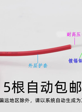 75厘米0.75米烧烤车净化器片电场连接线40KVDC直流小电流高压硬线