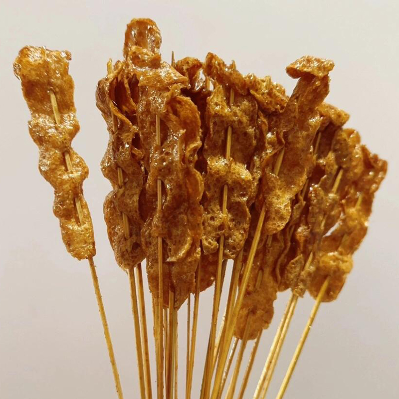 怀旧零食小时候的回忆沙嗲鱼串