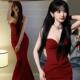 宴会鱼尾晚礼服裙女2025新款 酒红色艺考主持人高级感敬酒服演出服