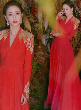敬酒服新娘2025新款结婚红色春夏长款大气订婚回门高端宴会晚礼服
