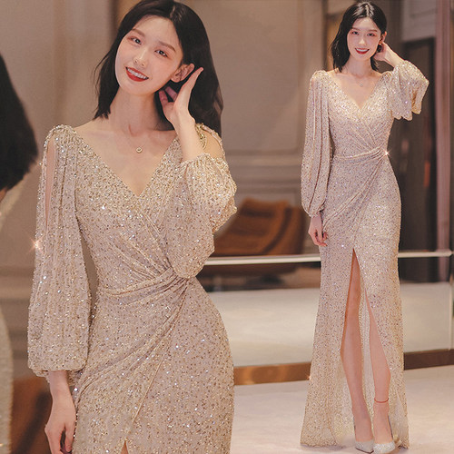 鱼尾鱼尾长裙宴会厂家直销长优雅