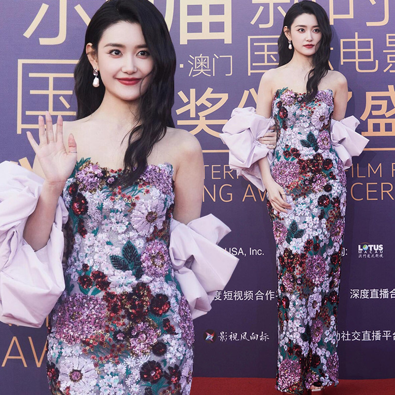 晚礼服明星同款小众订婚宴会高端图片
