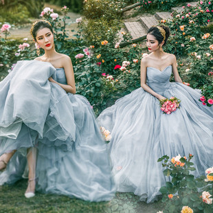 2025新款晚礼服优雅长款韩式抹胸宴会礼服长裙修身显瘦连衣裙女夏