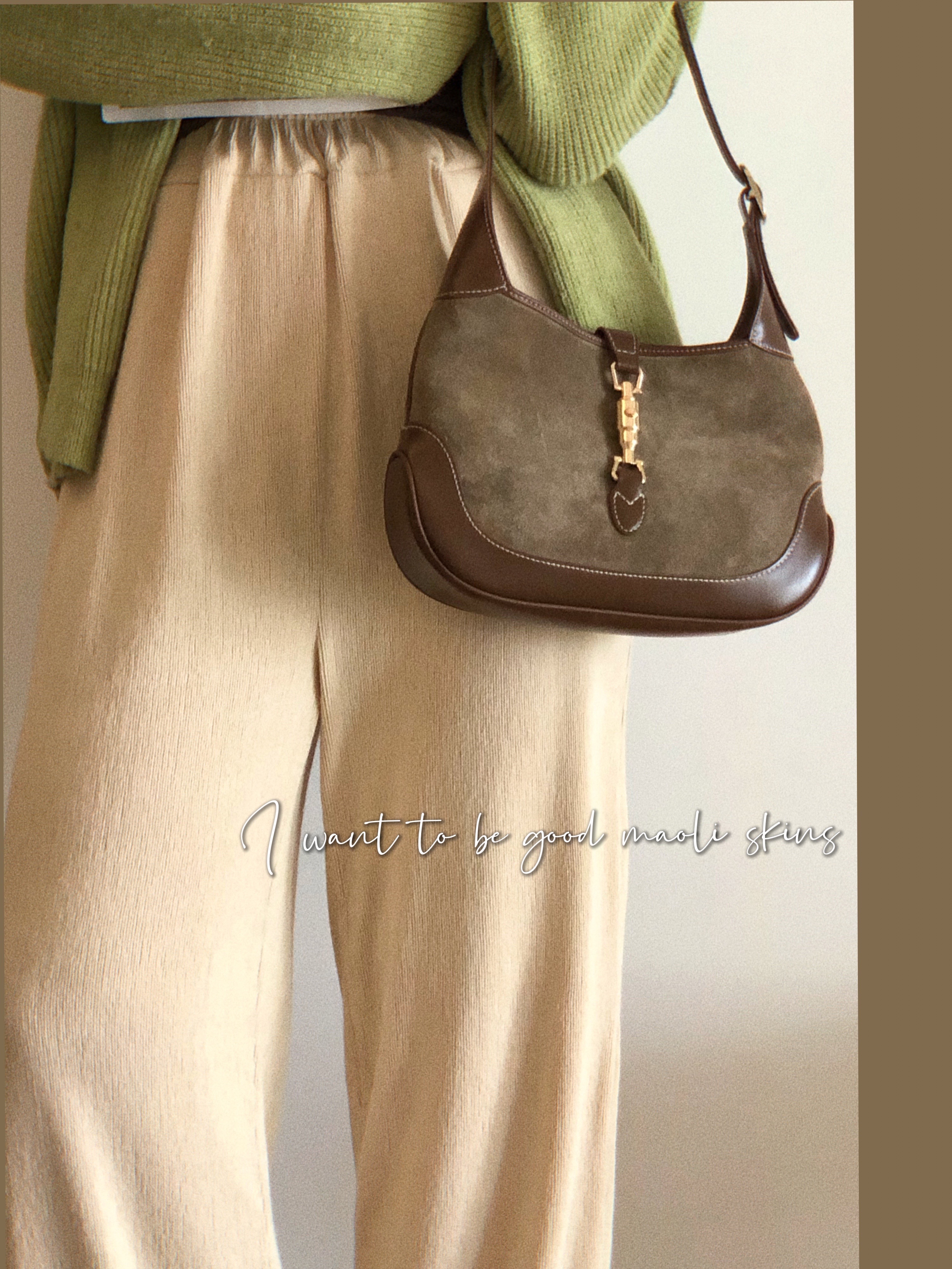 松紧腰阔腿长裤褶皱螺纹针织早春