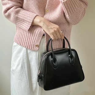 新款 牛皮女士真皮手提包简约fil小白女包潮 2025日本时尚