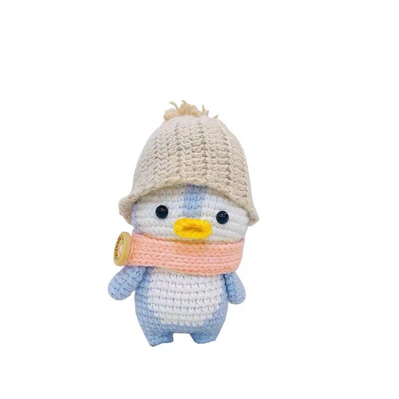 SPRING WOOL DIY KNITTING MATERIAL BAG CROCHET DOLL CUTE PIGGY PENGUIN KEYCHAIN PENDANT GIRLFRIEND GIFT