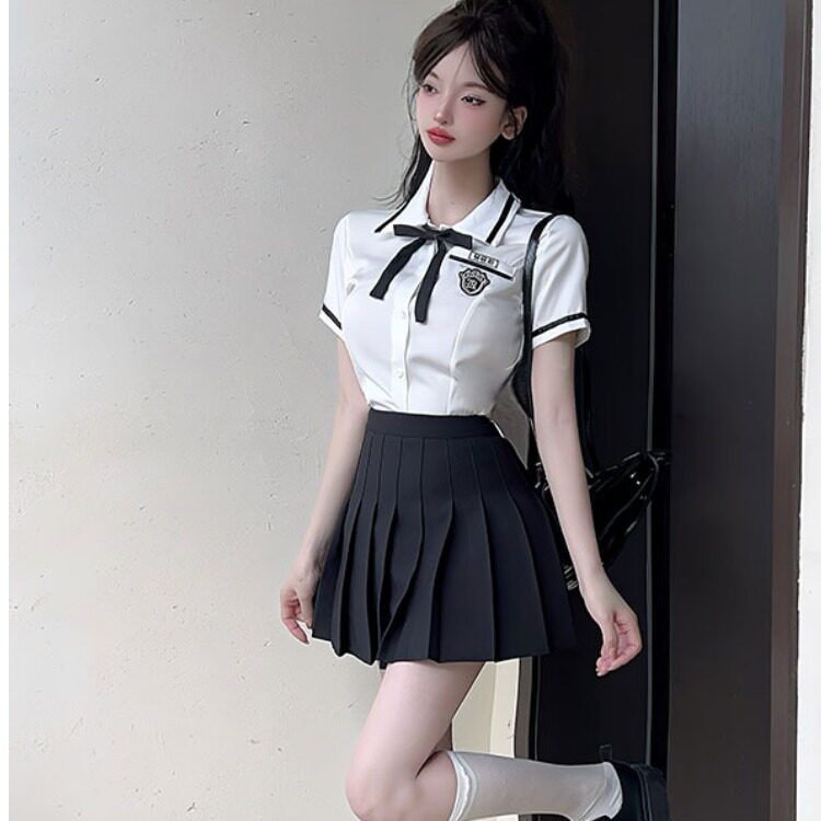 工作服夏款2025学院风制服套装