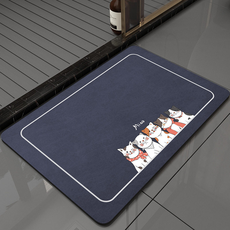 可爱卡通猫咪浴室地垫吸水脚垫卫生间淋浴房门口门垫防滑防摔垫子,居家布艺,家用脚垫,淘宝优惠券,粉丝福利购,淘宝优惠卷