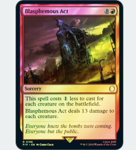 PIP 188 渎神行径 万智牌 Blasphemous Act