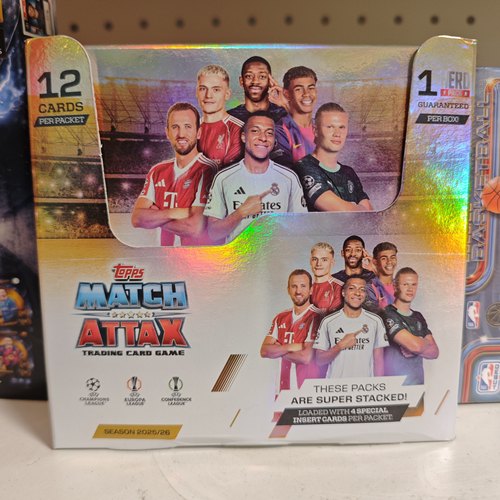 正版2025-26 Topps欧冠Match Attax补充包足球世界杯周边收藏卡牌