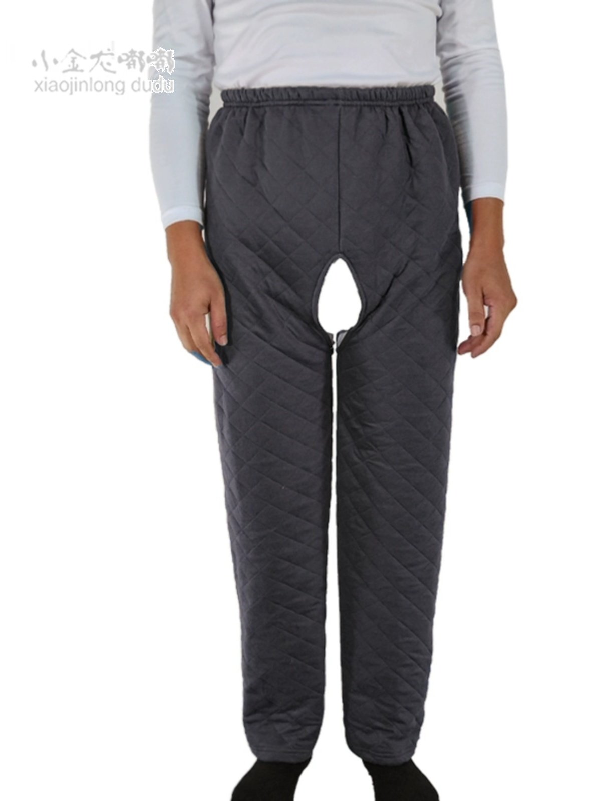 加厚保暖纯棉老人病人护理开裆裤