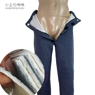 薄夹棉偏瘫半自理老人隐形前开裆小便失禁病人康复护理保暖外穿裤