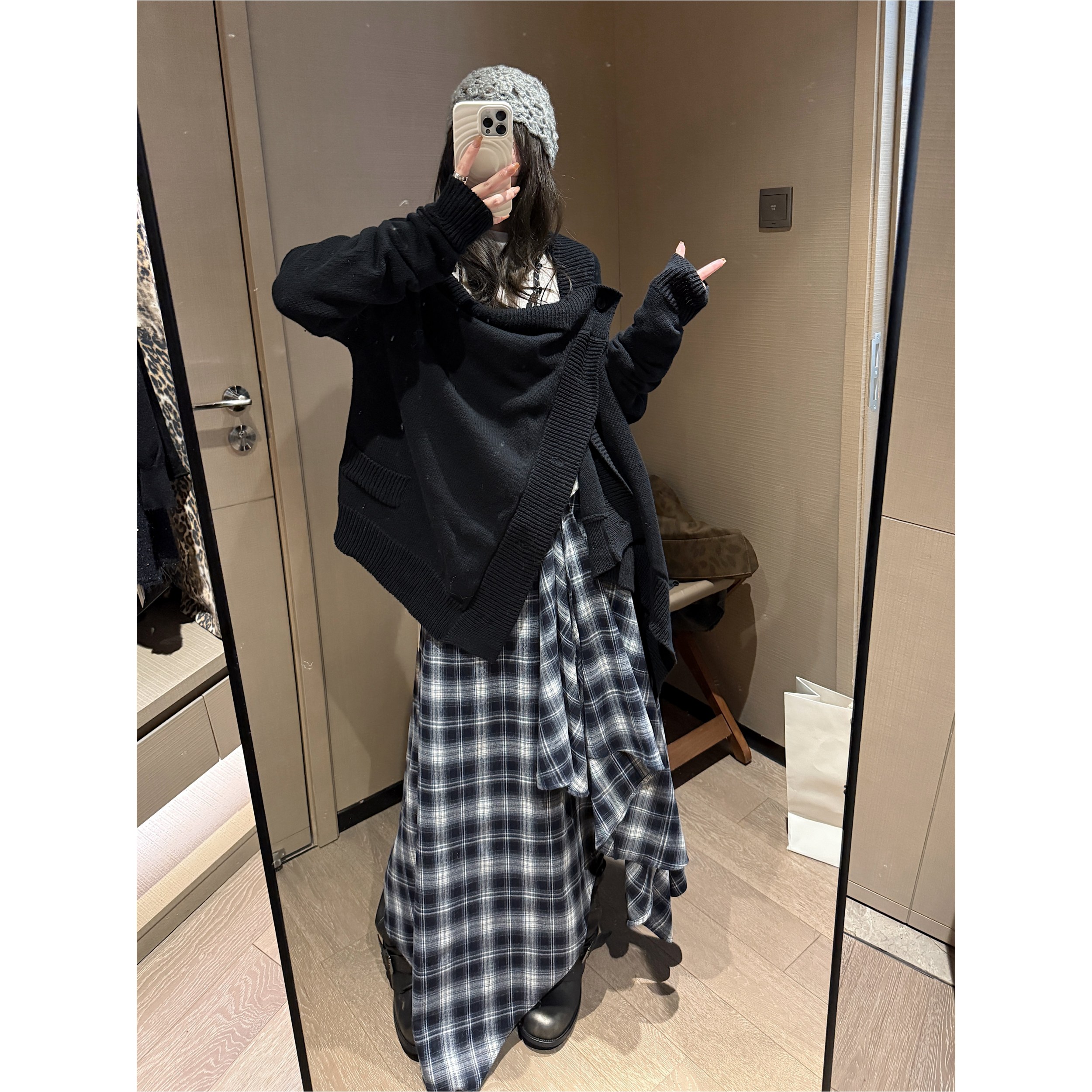不规则开衫设计感小众针织外套
