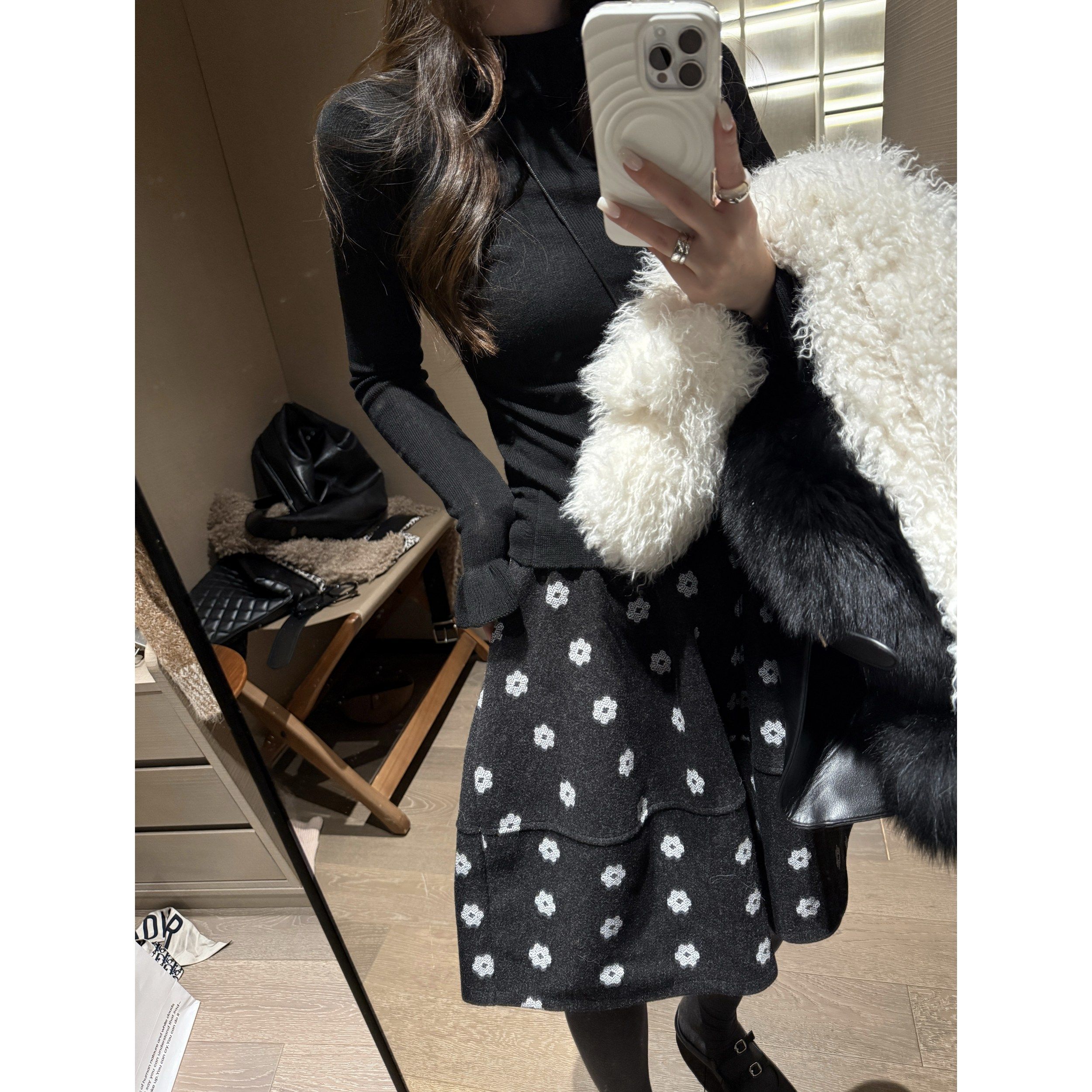 原创正版印花花苞中裙