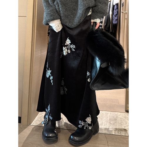 原创正版亮片丝绒半身裙