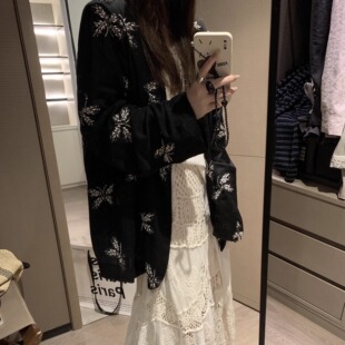 FILLE 小香风大牌松弛感手工棉麻宽松廓形外套 钉珠亚麻西装