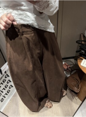 FILLE | 廓形灯笼裤 松弛感韩系百搭休闲弯刀直筒阔腿水洗长裤子