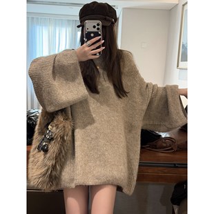 气质温柔复古氛围松弛感慵懒针织套头上衣新款 FILLE｜大袖 毛衣