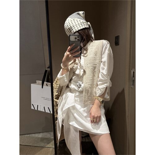 原创正版氛围感叠穿镂空背心