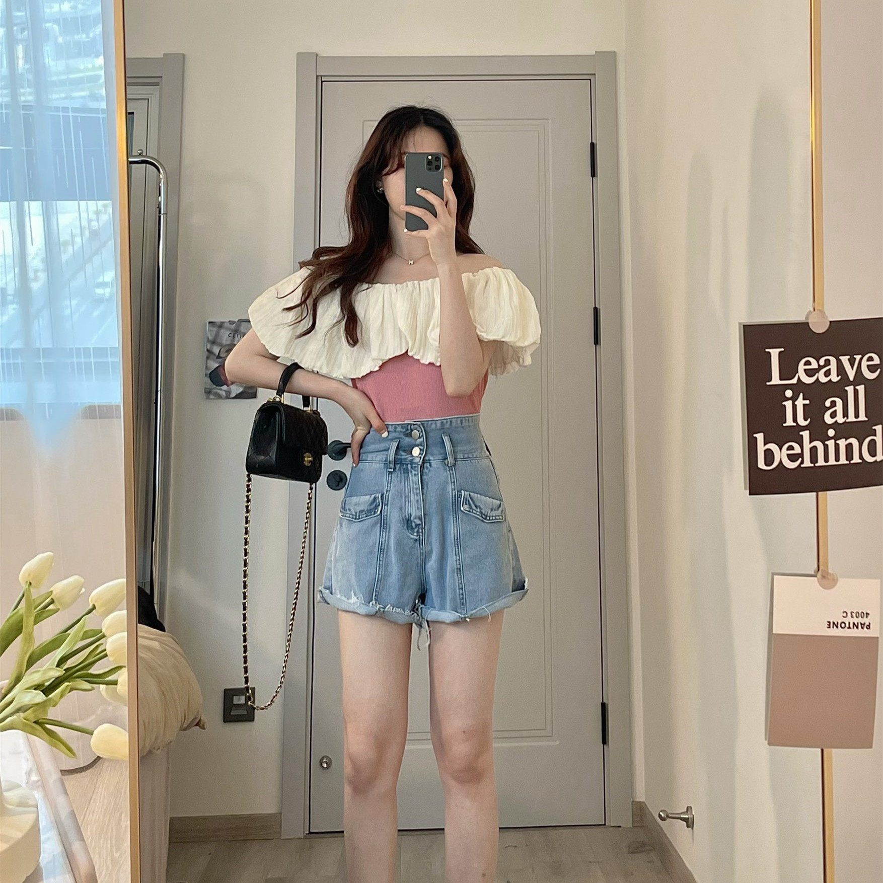 短裤洗水牛仔2024夏季